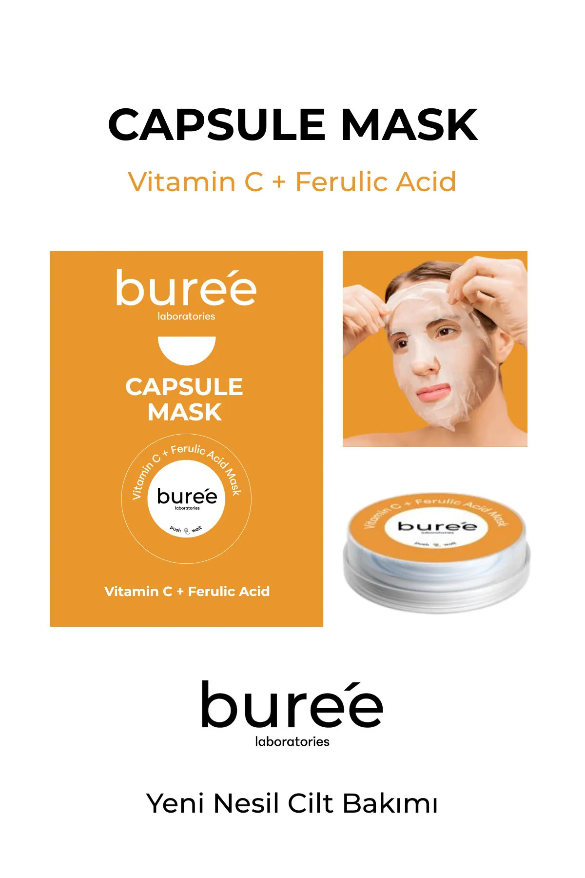 Kapsül Maske Vitamin C + Ferulic Acid Capsul Mask